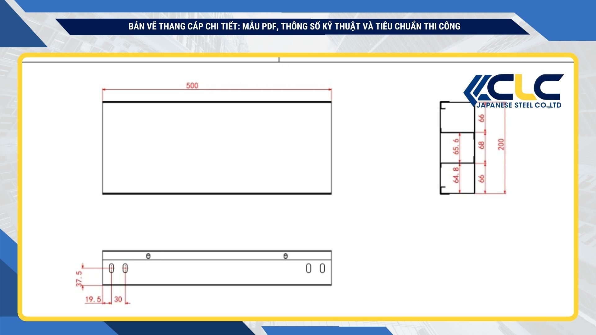 Bản Vẽ Thang Cáp Chi Tiết PDF/CAD, Thông Số & Lưu Ý Thi Công